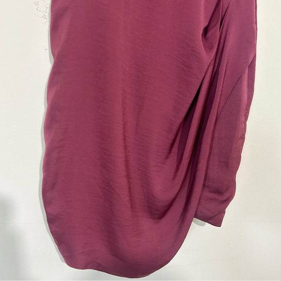 Stylestalker Satin Drape Asymmetrical Hem Peekaboo Hip Cocktail Dress SZ MED - Picture 4 of 7